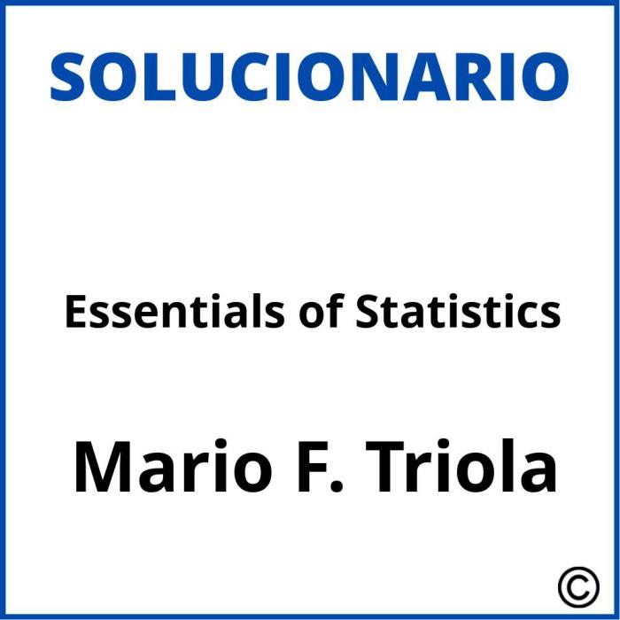 Essentials of statistics by mario triola