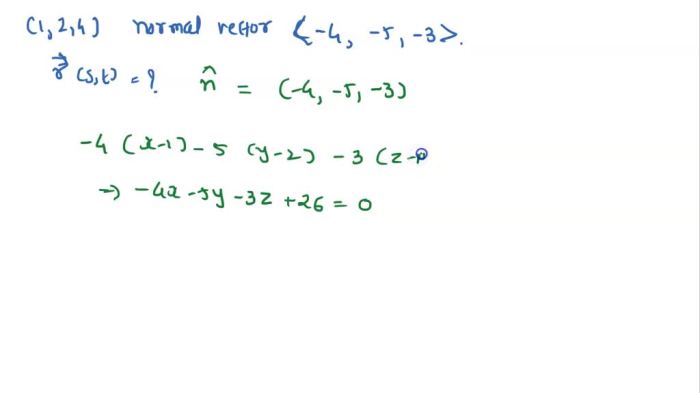 Parametric line equation