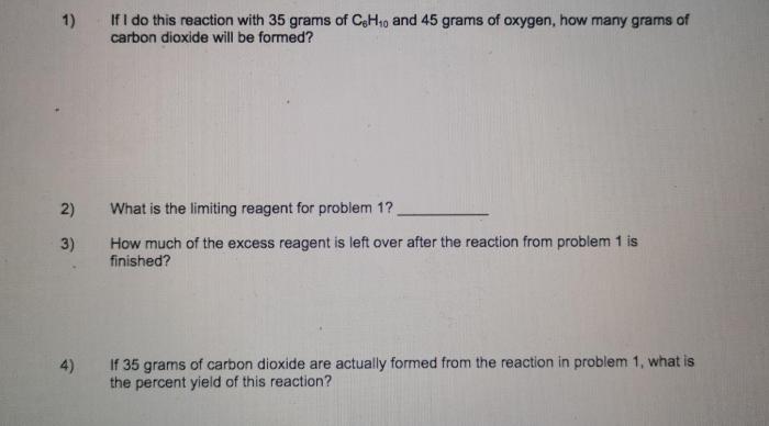 If i do this reaction with 35 grams of c6h10