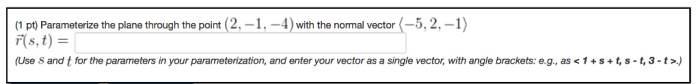 Solved problem point parameterize plane transcribed text been show has